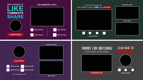 After Effects Templates Youtube End Screen Outro Video Free