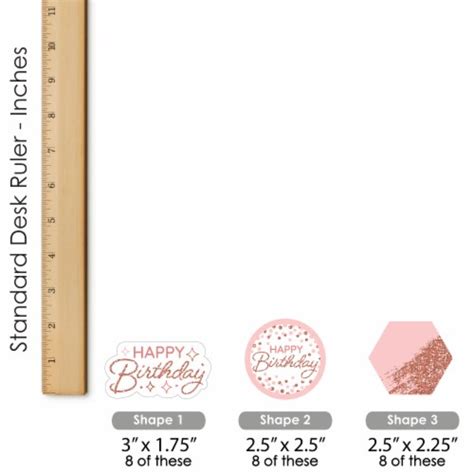 Big Dot Of Happiness Pink Rose Gold Birthday DIY Shaped Happy