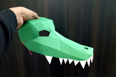 DIY Crocodile Alligator Mask 3d Papercraft