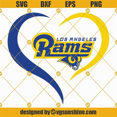 Los Angeles Rams Logo Heart Svg Los Angeles Rams Svg