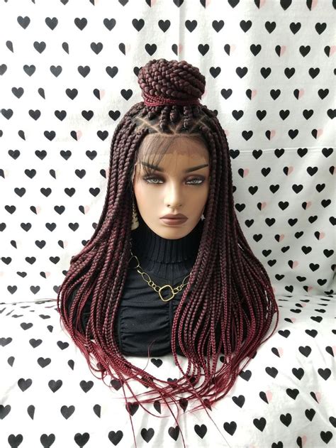 13x4 Lace Frontal Box Braids Wig Braided Lace Front Wigs for - Etsy ...