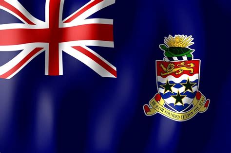 Premium Photo Cayman Islands Rippled Country Flag