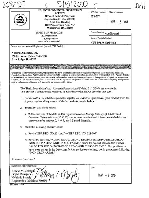 Fillable Online U S Epa Pesticides Label Elliptical Herbicide