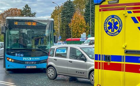 Zderzenie Na Rondzie W Raciborzu