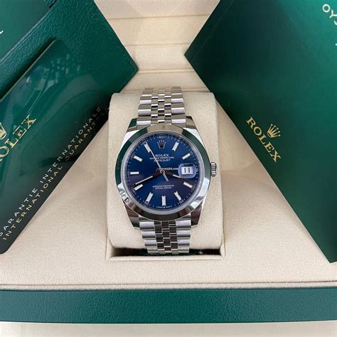 Rolex New Datejust Bright Blue Dial Smooth Bezel For