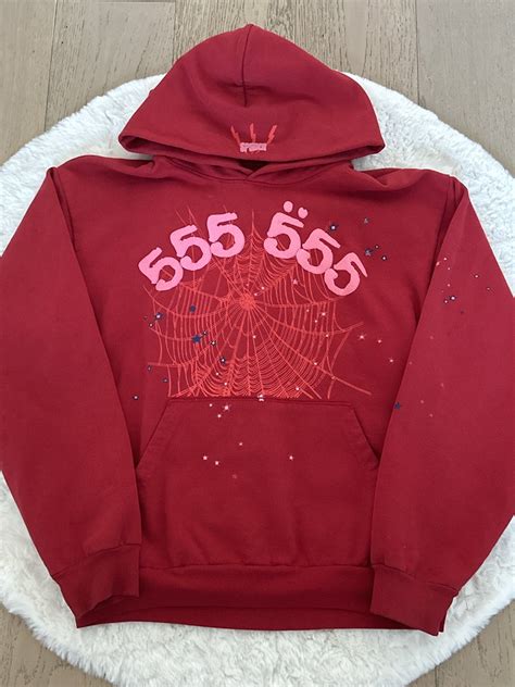 Spider Worldwide Sp5der Hoodie Red 555 Grailed