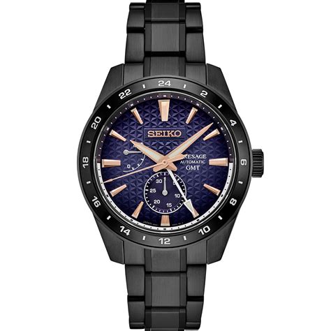 Seiko Presage Sharp Edged Series Gmt Limited Edition Blue Rose Dial