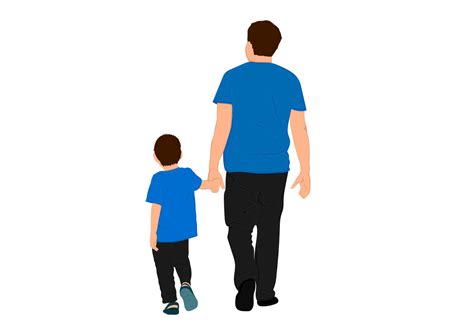 Father And Son Walking