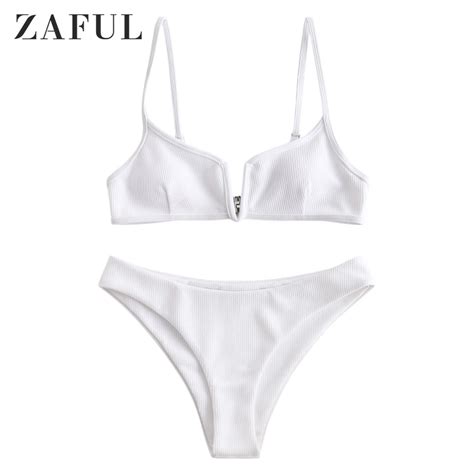 Hot Selling Swimwear Zaful Ribbed V Wired Cami Swimwear Beachwear Bikini Buy Swimwear