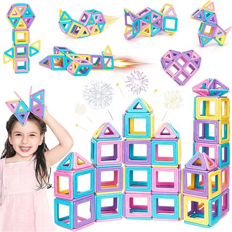 Kizmyee Jeu De Magnetique Enfant Macaron Blocs Constructions