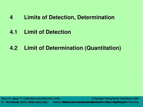 PPT Calibration And Detection Limits PowerPoint Presentation Free