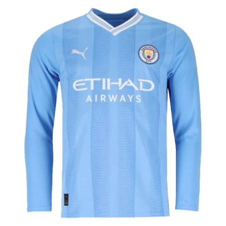 MANCHESTER CITY CAMISA MANGA LONGA 2024 UNIFORME TITULAR