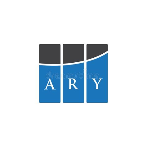 Ary Letter Logo Design On Black Background Ary Creative Initials