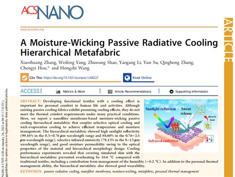 科学网—if15881！祝贺东华大学先进功能材料课题组张小双的论文在acs Nano上发表！ 理文编辑的博文