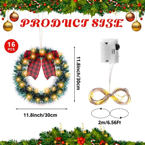 Riceshoot Pcs Christmas Wreath Bulk Inch Outdoor Lighted