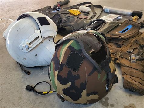 HGU 84 Flight Helmet Lot Pilot Helmet Rare CMU 33 Survival Vest SRU