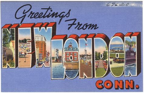 Greetings From New London Conn Digital Commonwealth