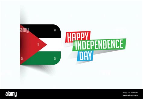 Happy Independence Day Of Palestine Vector Illustration National Day