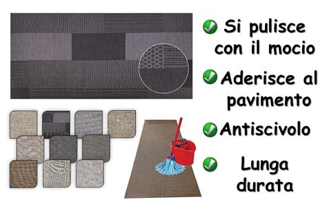 Tappeto Passatoia Cucina Lavabile Lucy Antimacchia E Antiscivolo