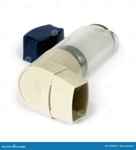 Asthma Inhaler Isolated On A White Royalty Free Stock Photo