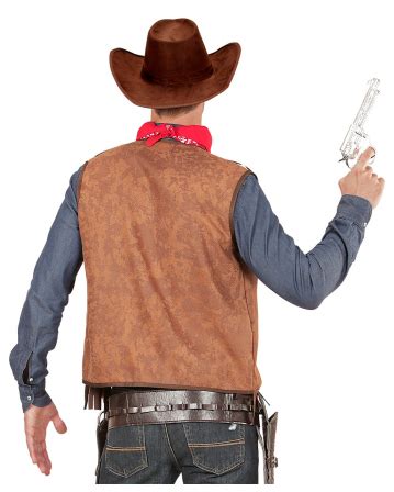 3 tlg Western Kostüm mit Mantel Cowboy Kostüm online kaufen Horror