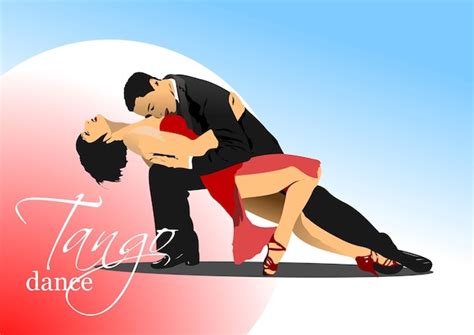 Premium Vector Couple Dancing A Tango Vector