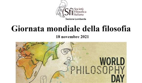 Giornata mondiale della filosofia Società Filosofica Italiana