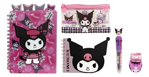 Kit De Tiles Escolares Kawaii Kuromi Env O Gratis