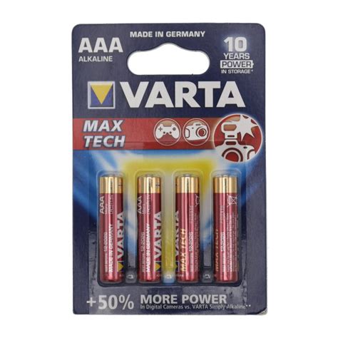 Vier Varta Max Tech AAA Batterijen Kopen Cameranu