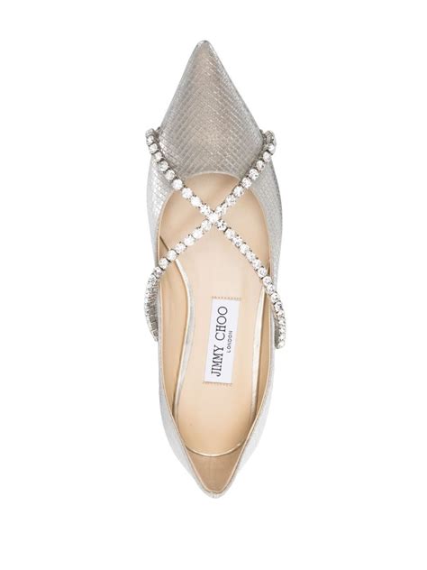 Genevi Crystal Embellished Ballerina Shoes Jimmy Choo Eraldo