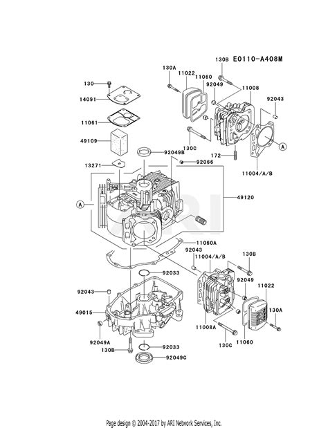 Kawasaki Fh541v As04 4 Stroke Engine Fh541v Parts Diagram For Cylinder Crankcase