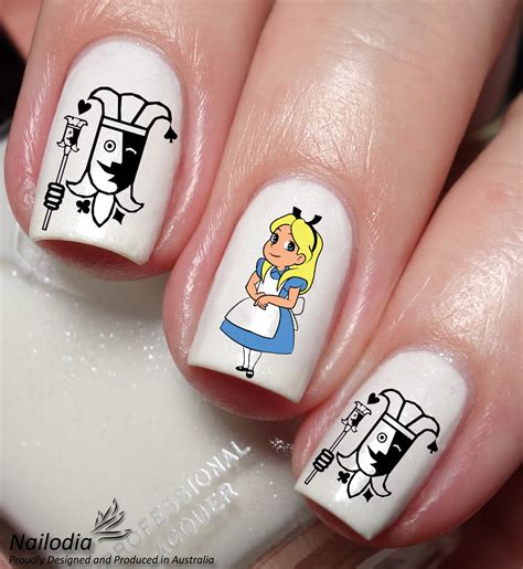 Alice In Wonderland Nail Art Decal Sticker Nailodia