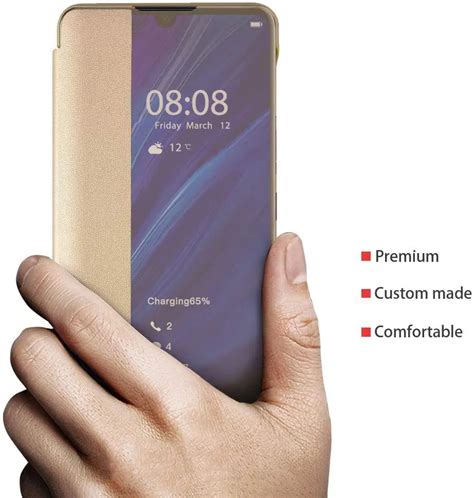 Shemax Compatible With Oppo A S Ax S Case Slim View Side Smart Window