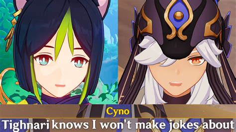 Cyno Jokes Again With Tighnari Genshin Impact Archon Quest Cutscene Youtube