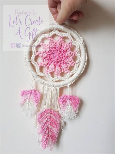 PDF PATTERN For Crochet Dream Catcher And Cotton Feathers Etsy