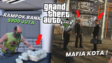 MISI EPIC PERAMPOKAN BANK DI KOTA GTA 5 MOD YouTube