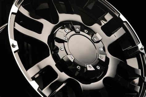 Premium Photo | Car alloy wheel black and white beautiful modern design