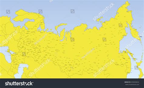 Map Russia Neighboring Countries City Names Stock Vector (Royalty Free ...