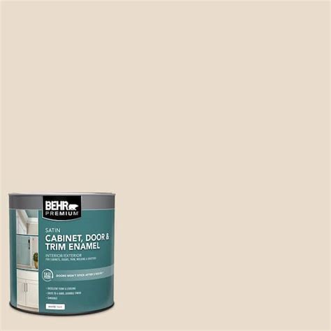 Behr Premium Qt Or W White Mocha Satin Enamel Interior Exterior