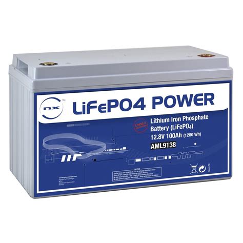 Batteria Litio Ferro Fosfato NX LiFePO4 POWER UN38 3 1280Wh 12V 100Ah