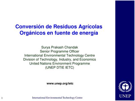 PPT Conversión de Residuos Agrícolas Orgánicos en fuente de energía