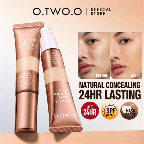 O Two O Liquid Foundation Waterproof Hour Longwear Matte Natural