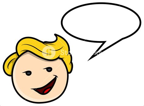 Teen Boy Saying In Speech Bubble - Vector Cartoon Illustration Royalty ...