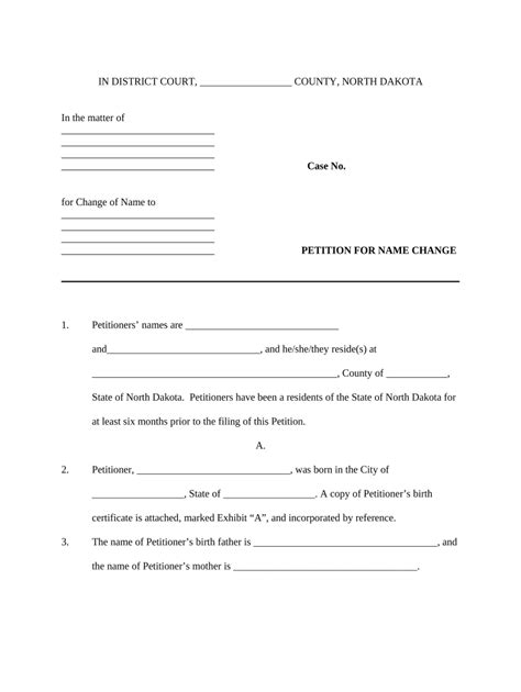 How To Change Your Last Name In North Dakota Fill Out Sign Online