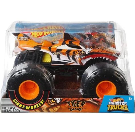 Hot Wheels Monster Trucks Tiger Shark Mattel Toymania Loja Toymania