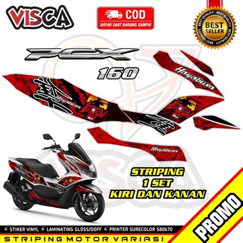 Striping Pcx Variasi Stiker Honda Pcx Desain Hayabusa