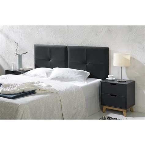 CAPI Tête de lit 160 cm en simili Noir Cdiscount Maison