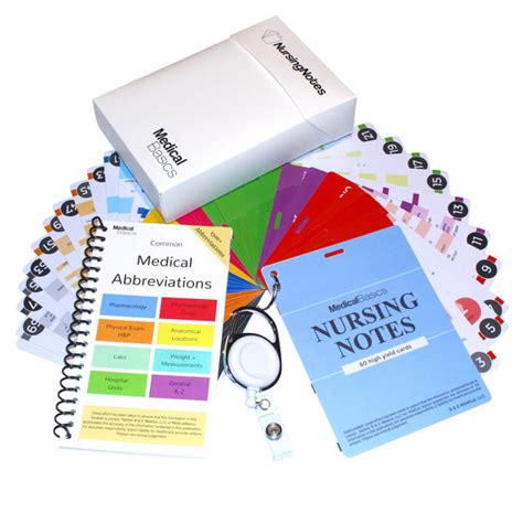 Nursing Notes 60 High Yield Pocket Nursing Reference Card Set Medical Basics