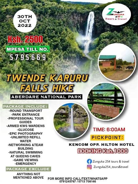 KARURU FALLS HIKE, online, 30 October 2022