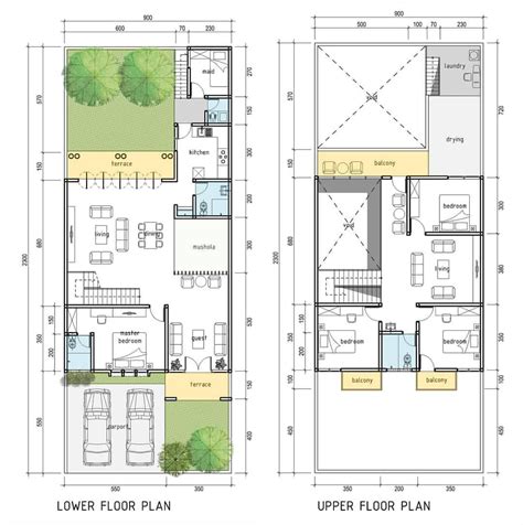 Denah Rumah M Desain Rumah Modern